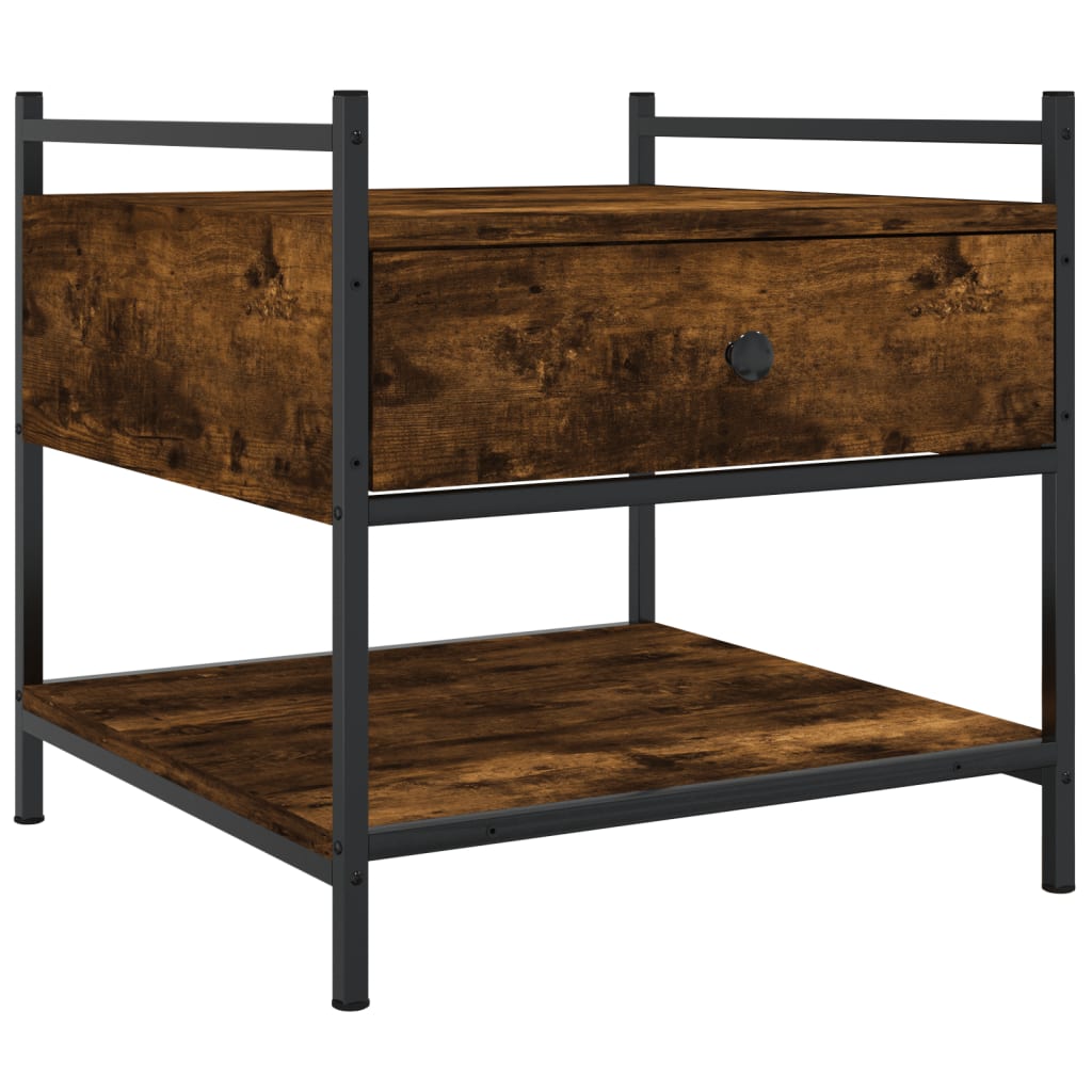 Coffee table smoked oak 50x50x50 cm wood material