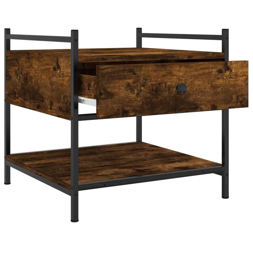 Coffee table smoked oak 50x50x50 cm wood material