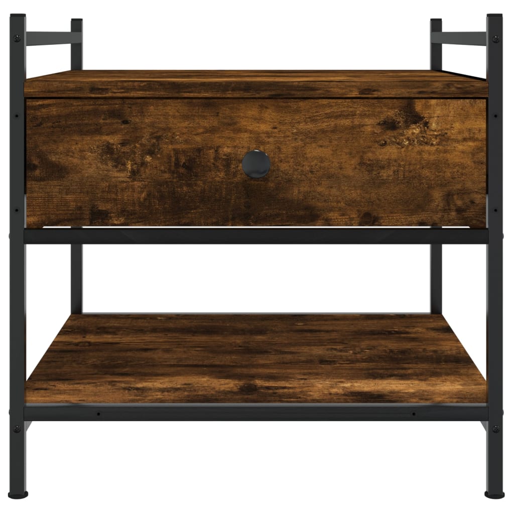 Coffee table smoked oak 50x50x50 cm wood material