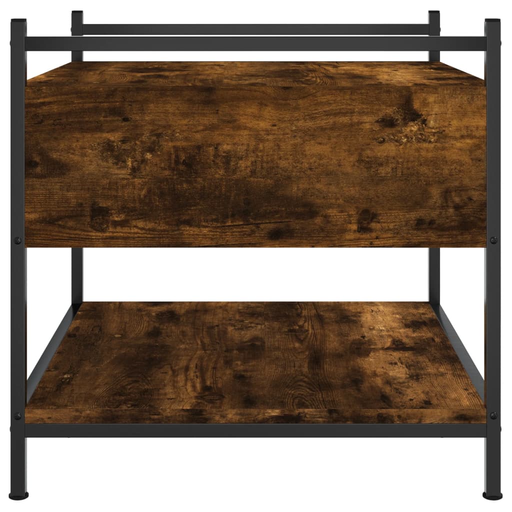 Coffee table smoked oak 50x50x50 cm wood material