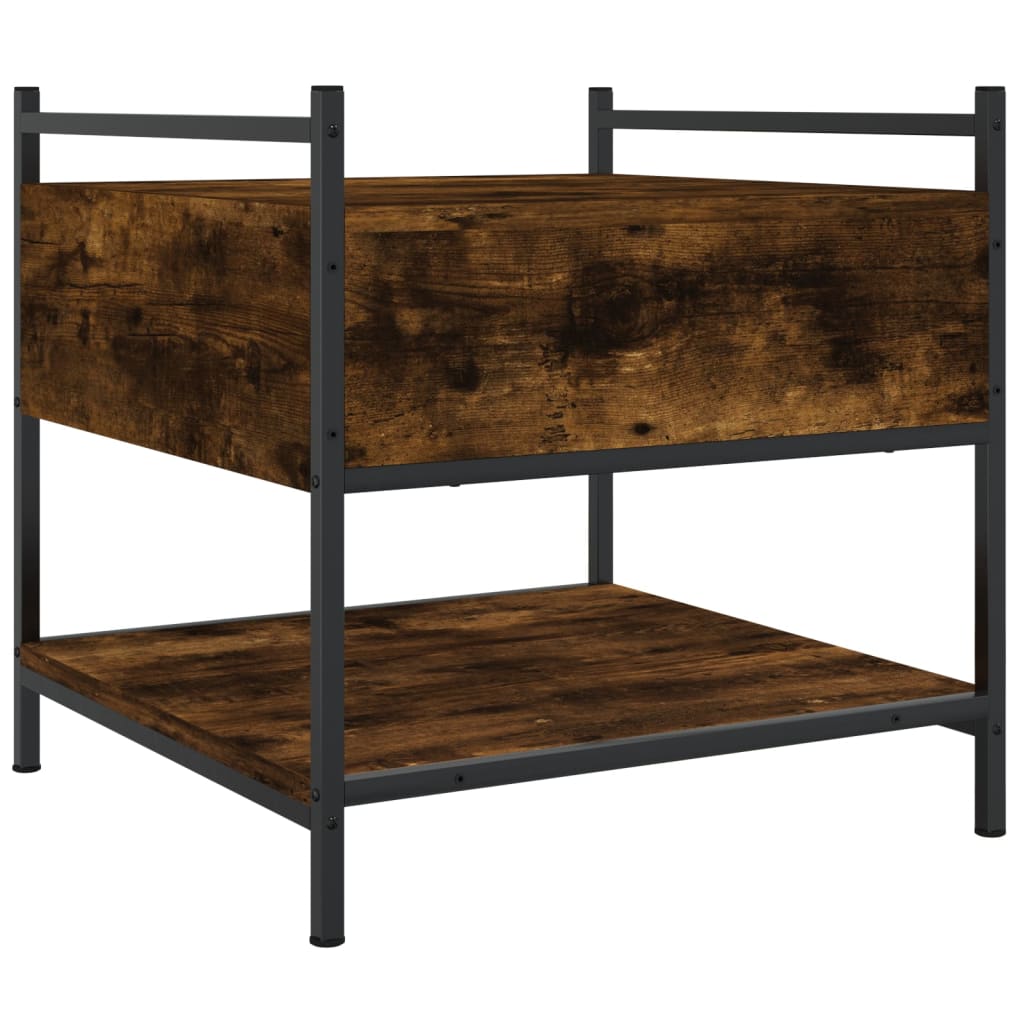 Coffee table smoked oak 50x50x50 cm wood material