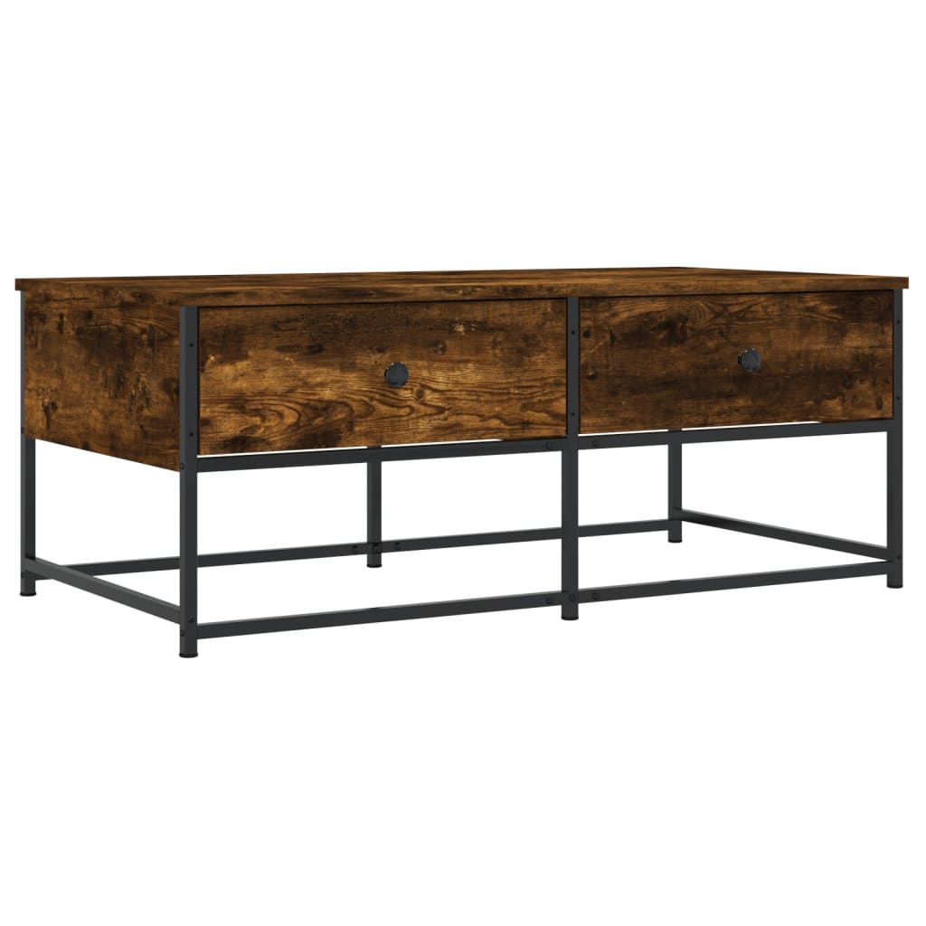 Coffee table smoked oak 100x51x40 cm wood material