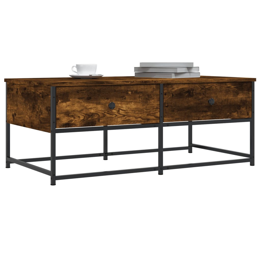 Coffee table smoked oak 100x51x40 cm wood material