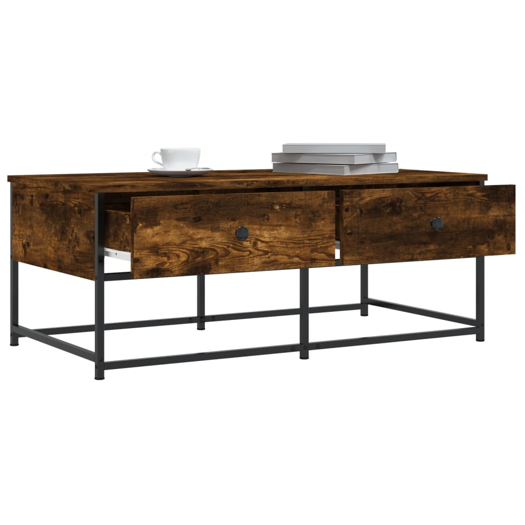 Coffee table smoked oak 100x51x40 cm wood material