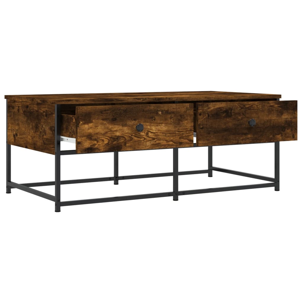 Coffee table smoked oak 100x51x40 cm wood material