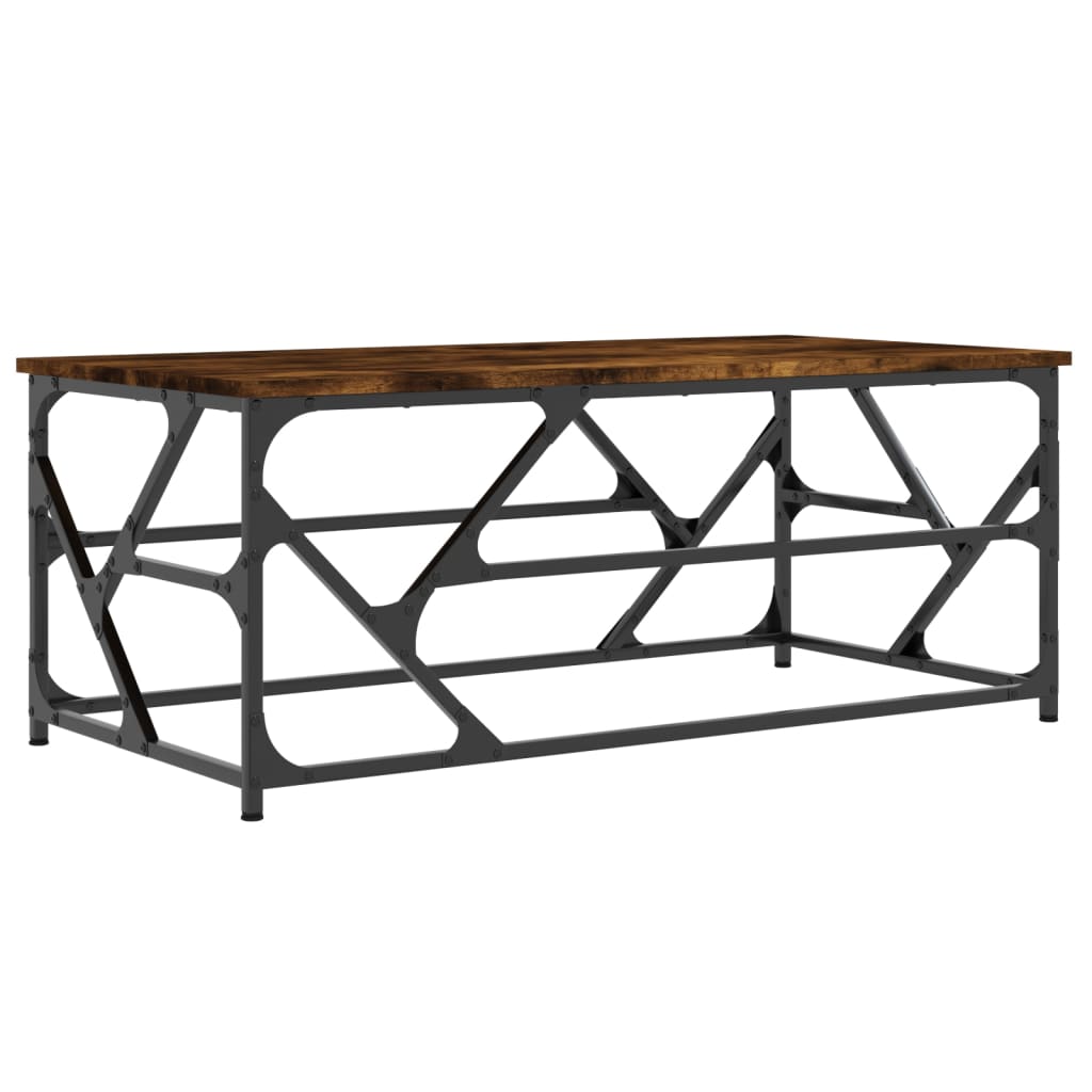 Coffee table smoked oak 100x50x40 cm wood material