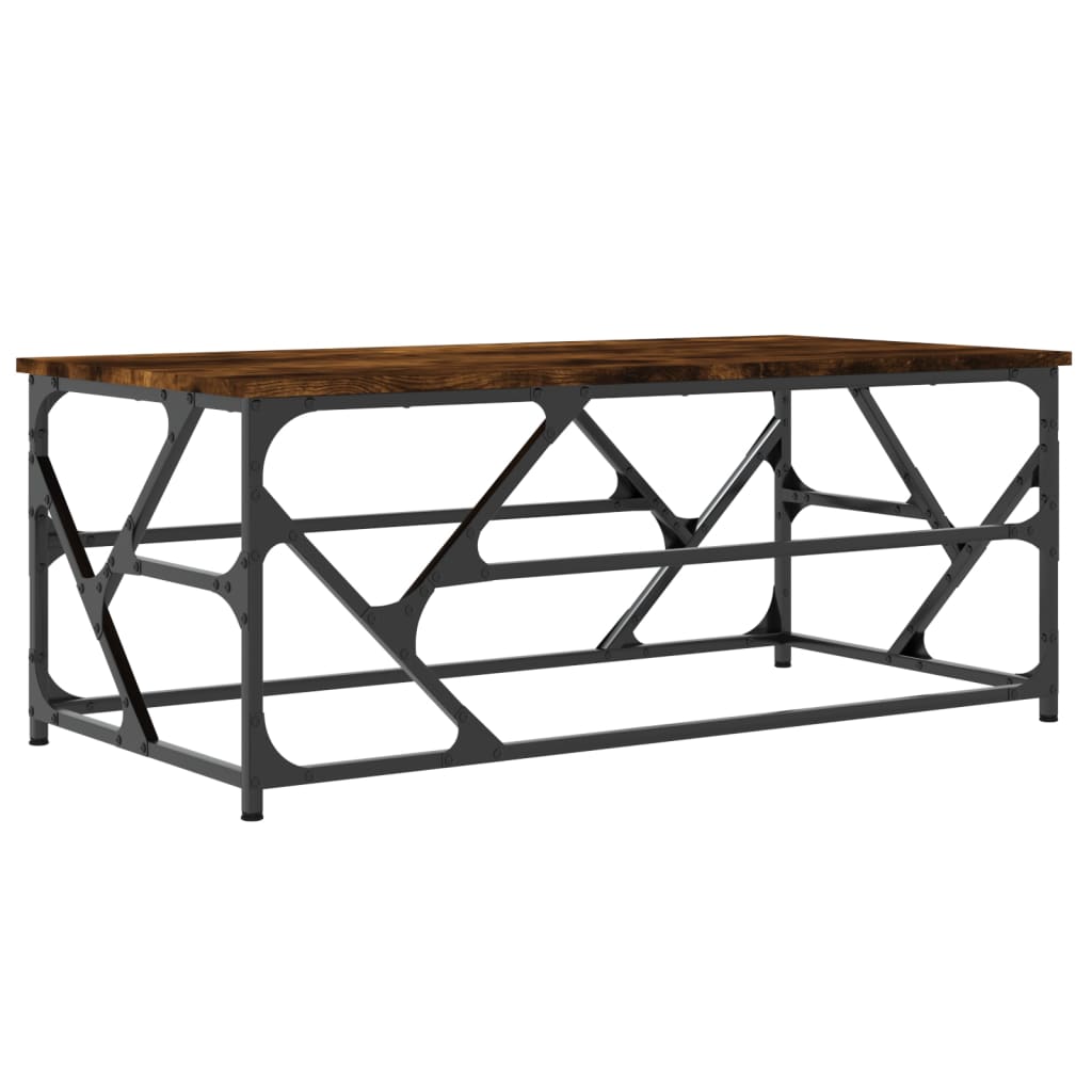 Coffee table smoked oak 100x50x40 cm wood material