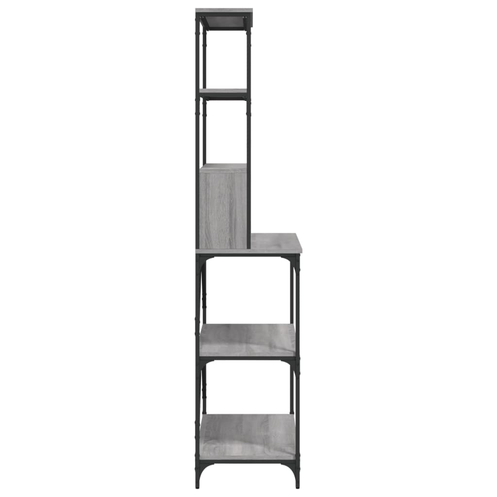 Baker's shelf 6 compartments Grey Sonoma 90x40x180 cm wood material