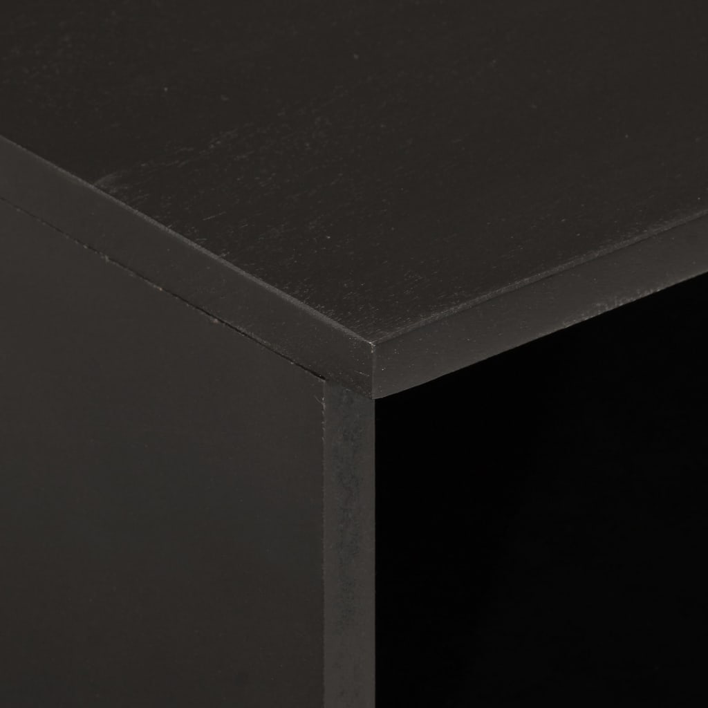 Tables de chevet 2 pcs. Noir 40x33x46 cm en bois de manguier massif