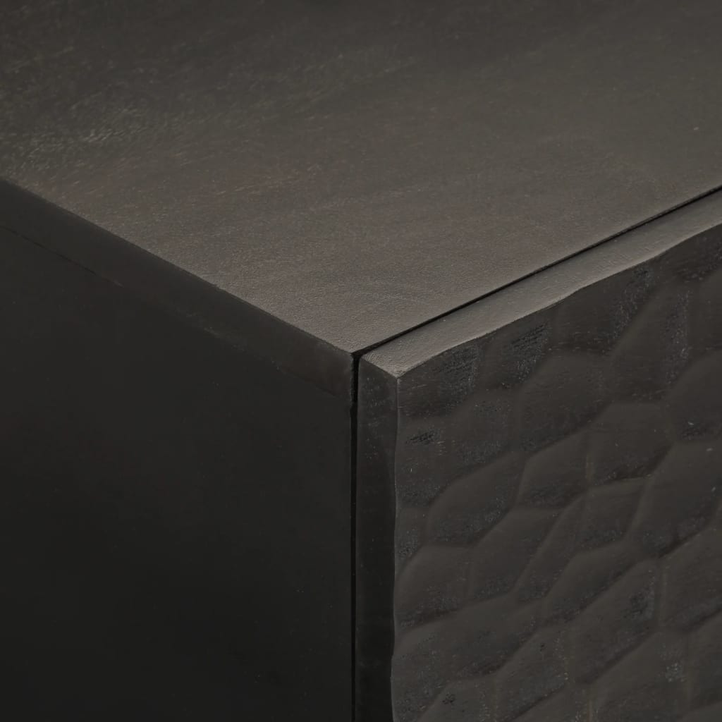 Coffee table black 100x54x40 cm solid mango wood