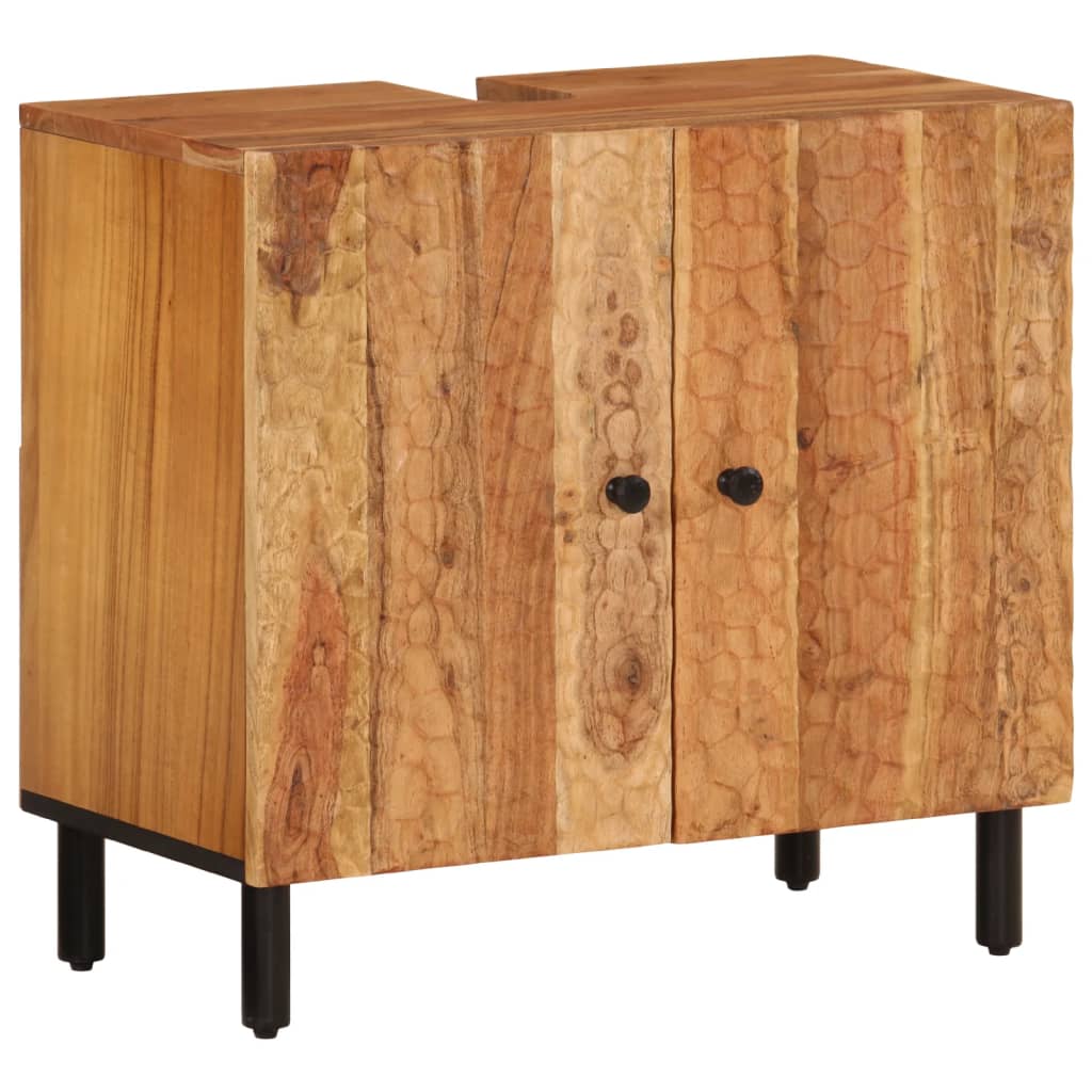 Waschbeckenunterschrank 62x33x58 cm Massivholz Akazie