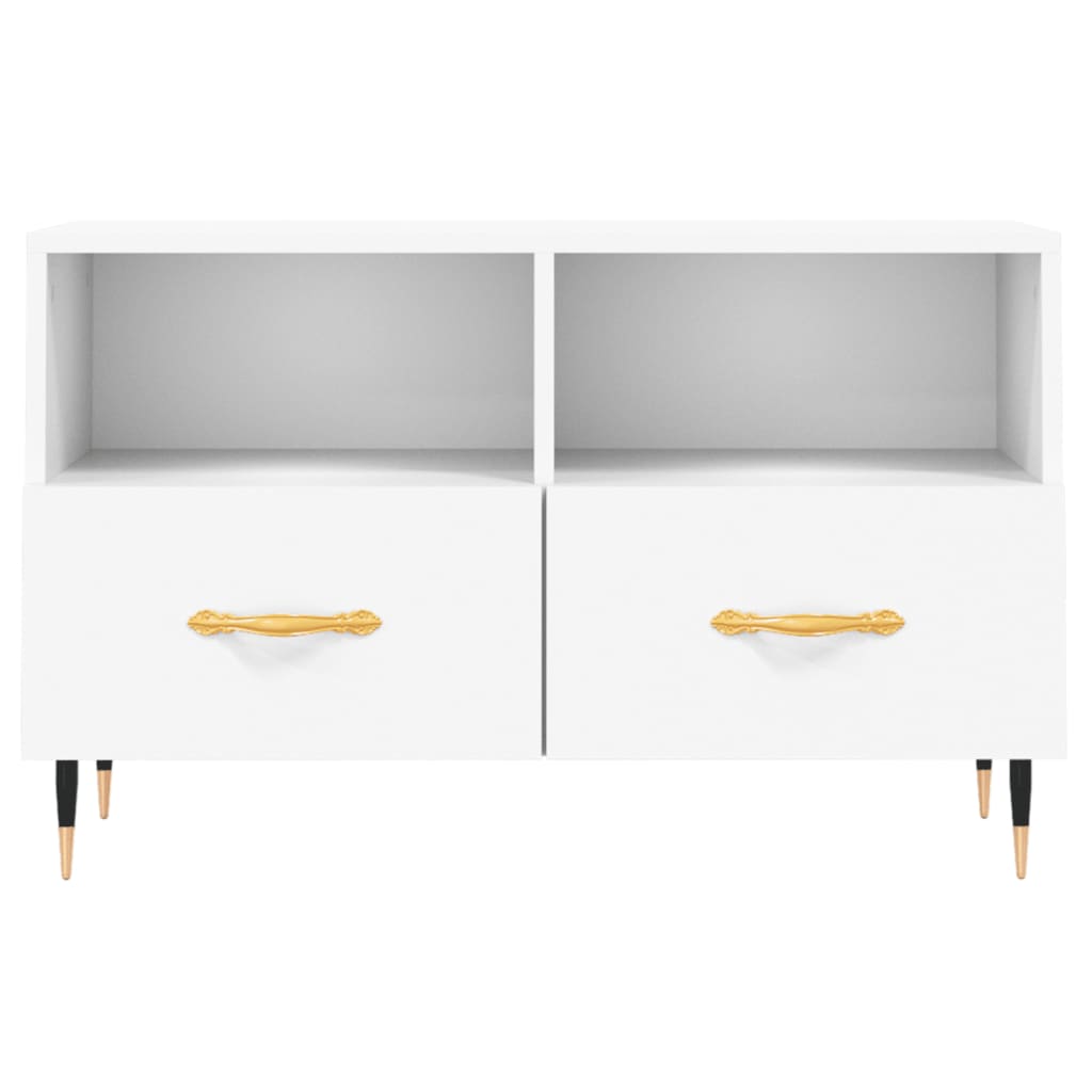 Meuble TV blanc 80x36x50 cm en bois