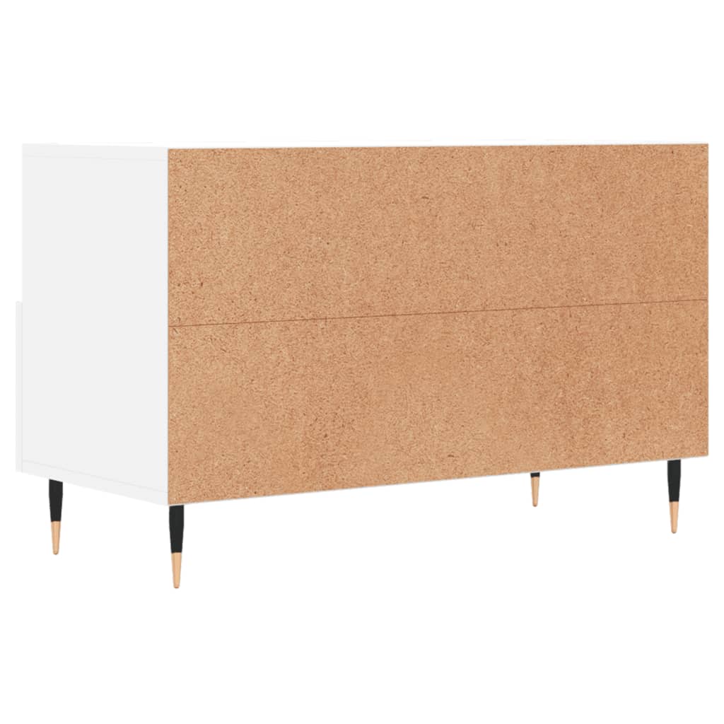 Meuble TV blanc 80x36x50 cm en bois