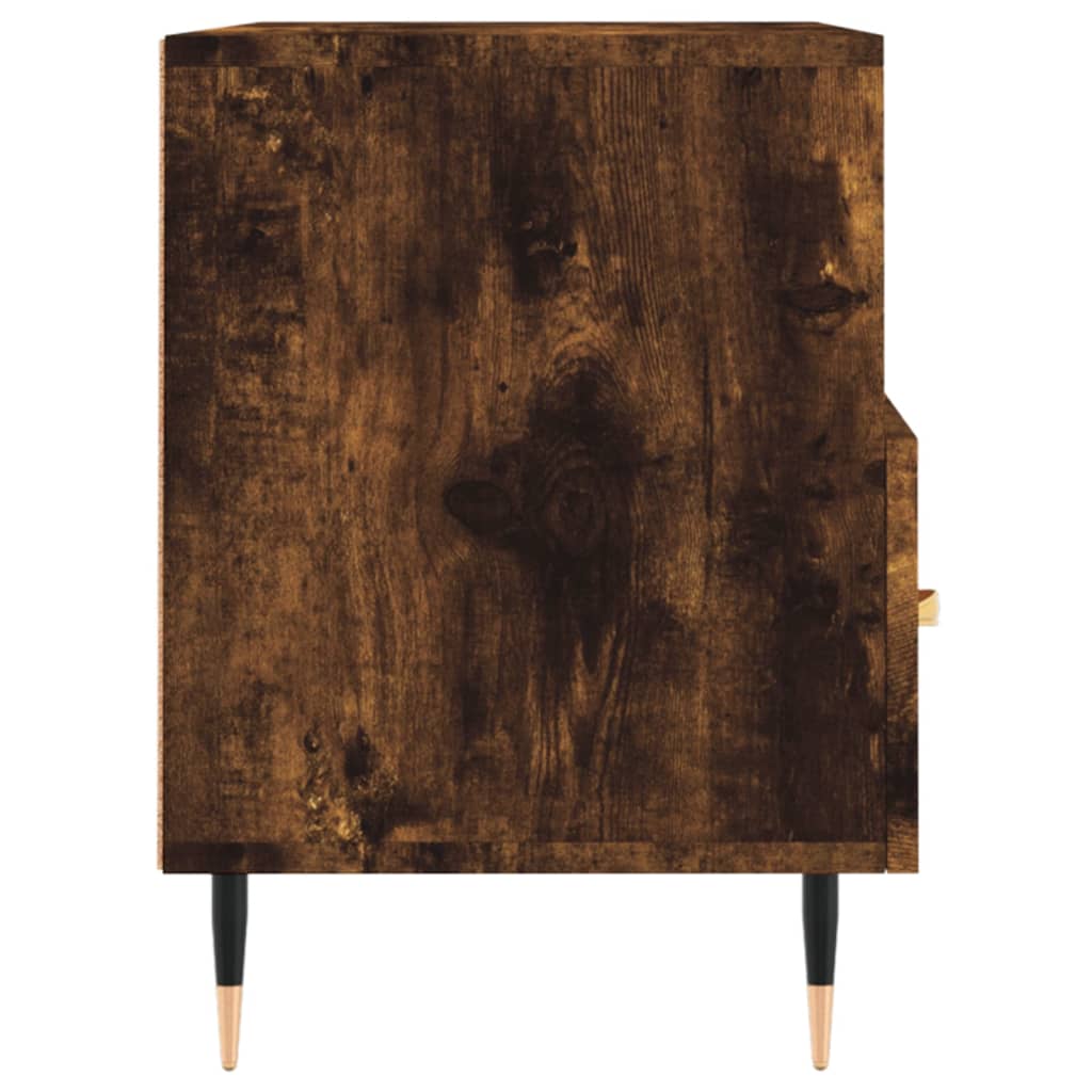 Meuble TV chêne fumé 80x36x50 cm matériau bois