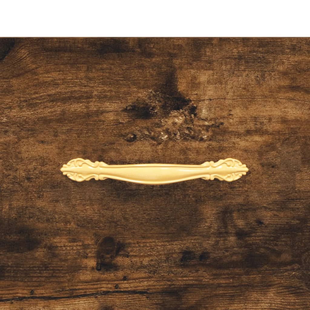 Meuble TV chêne fumé 80x36x50 cm matériau bois