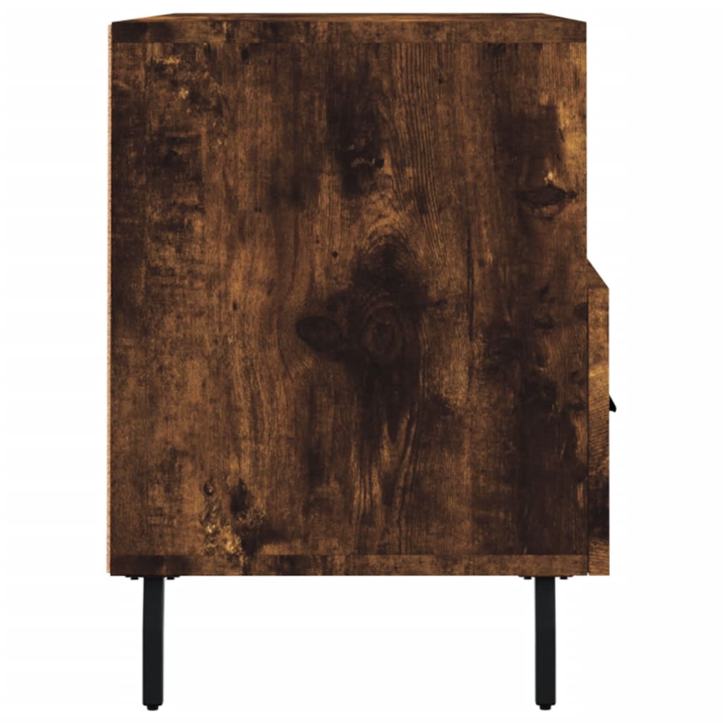 Meuble TV chêne fumé 80x36x50 cm en bois