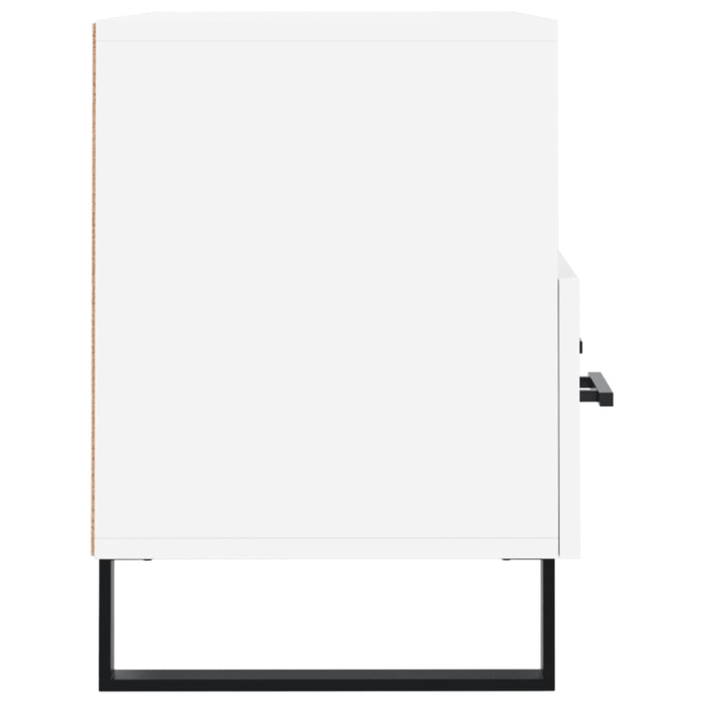 Meuble TV blanc 80x36x50 cm en bois