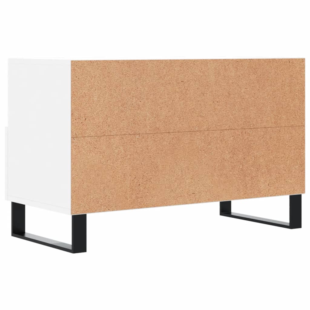 Meuble TV blanc 80x36x50 cm en bois