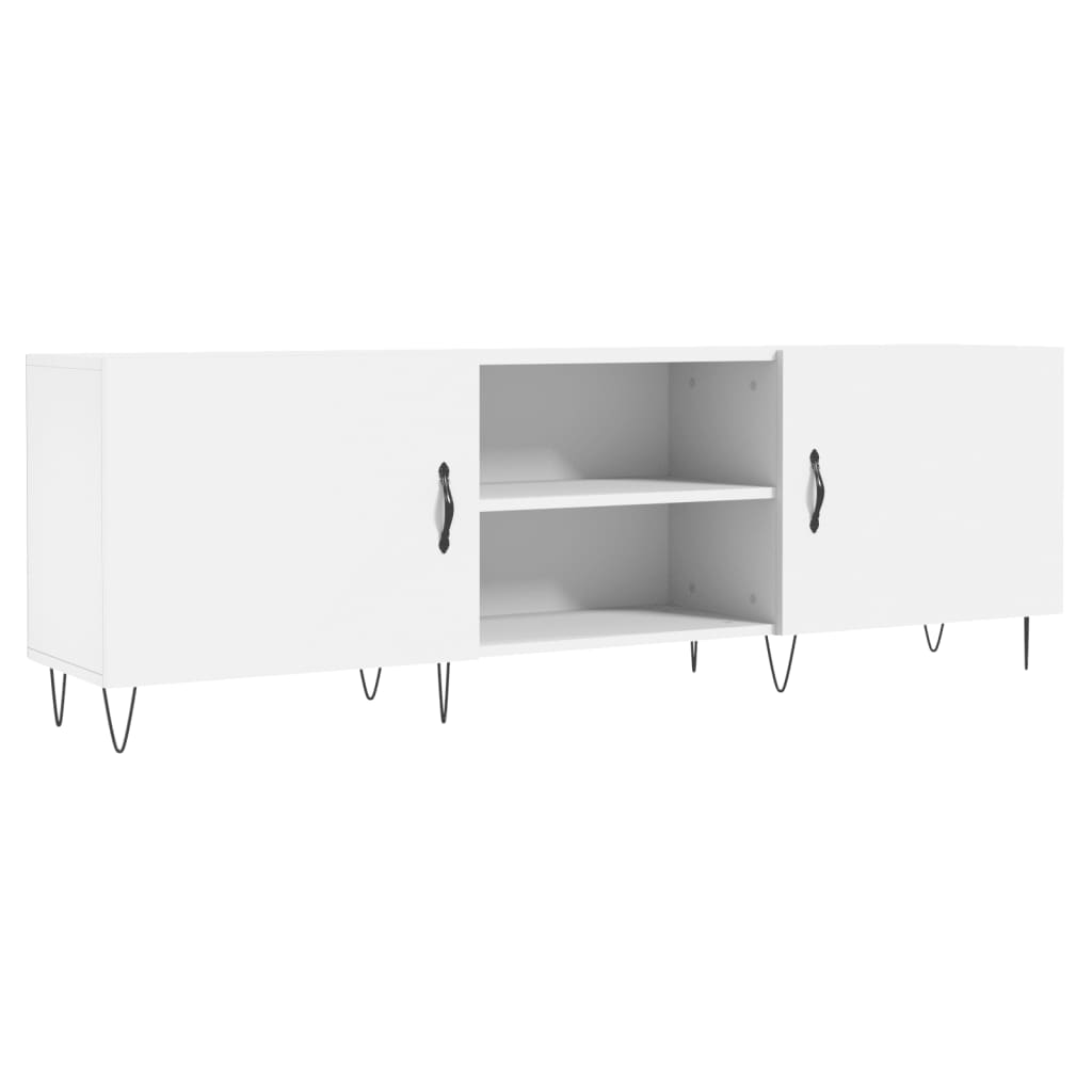 TV Cabinet White 150x30x50 cm Wood Material
