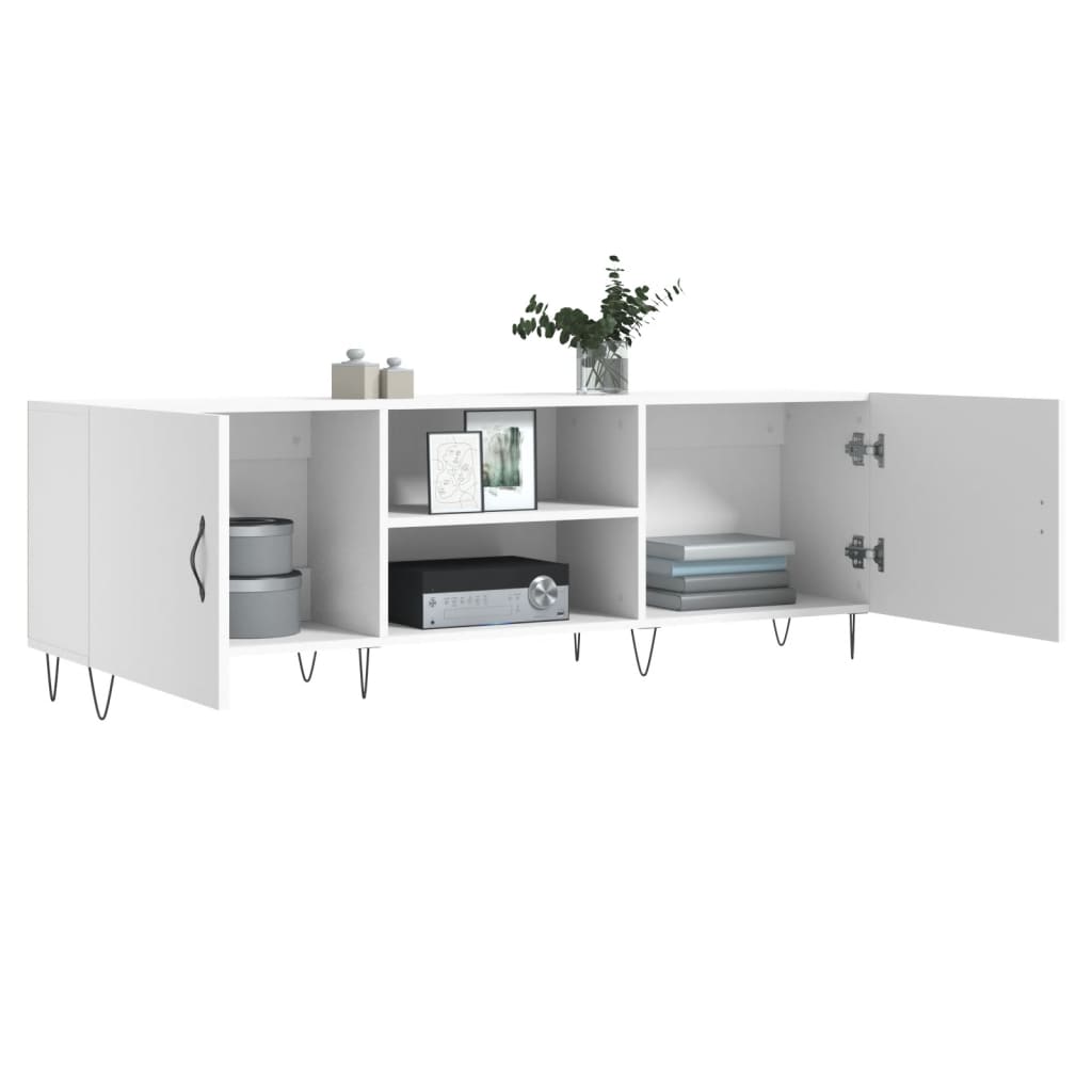 TV Cabinet White 150x30x50 cm Wood Material