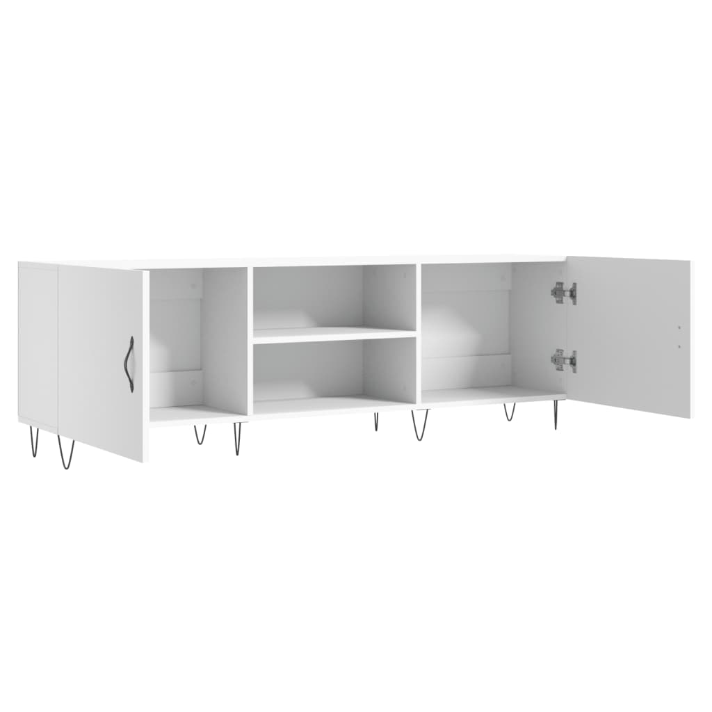 TV Cabinet White 150x30x50 cm Wood Material