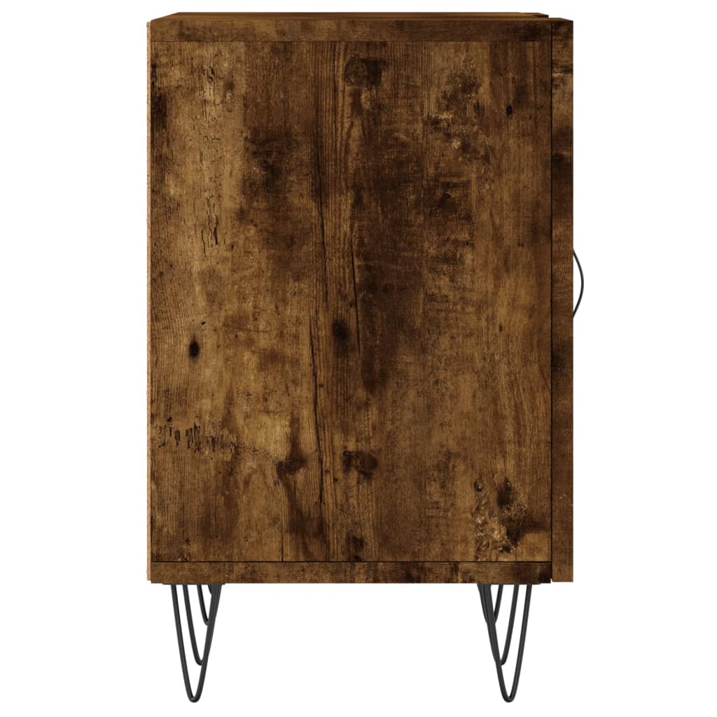 Meuble TV chêne fumé 150x30x50 cm matériau bois