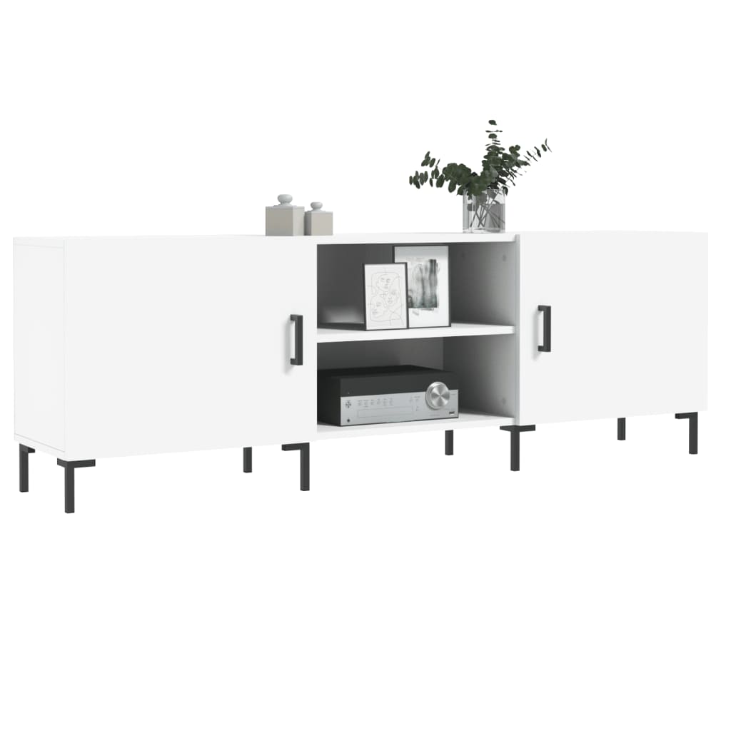 TV Cabinet White 150x30x50 cm Wood Material