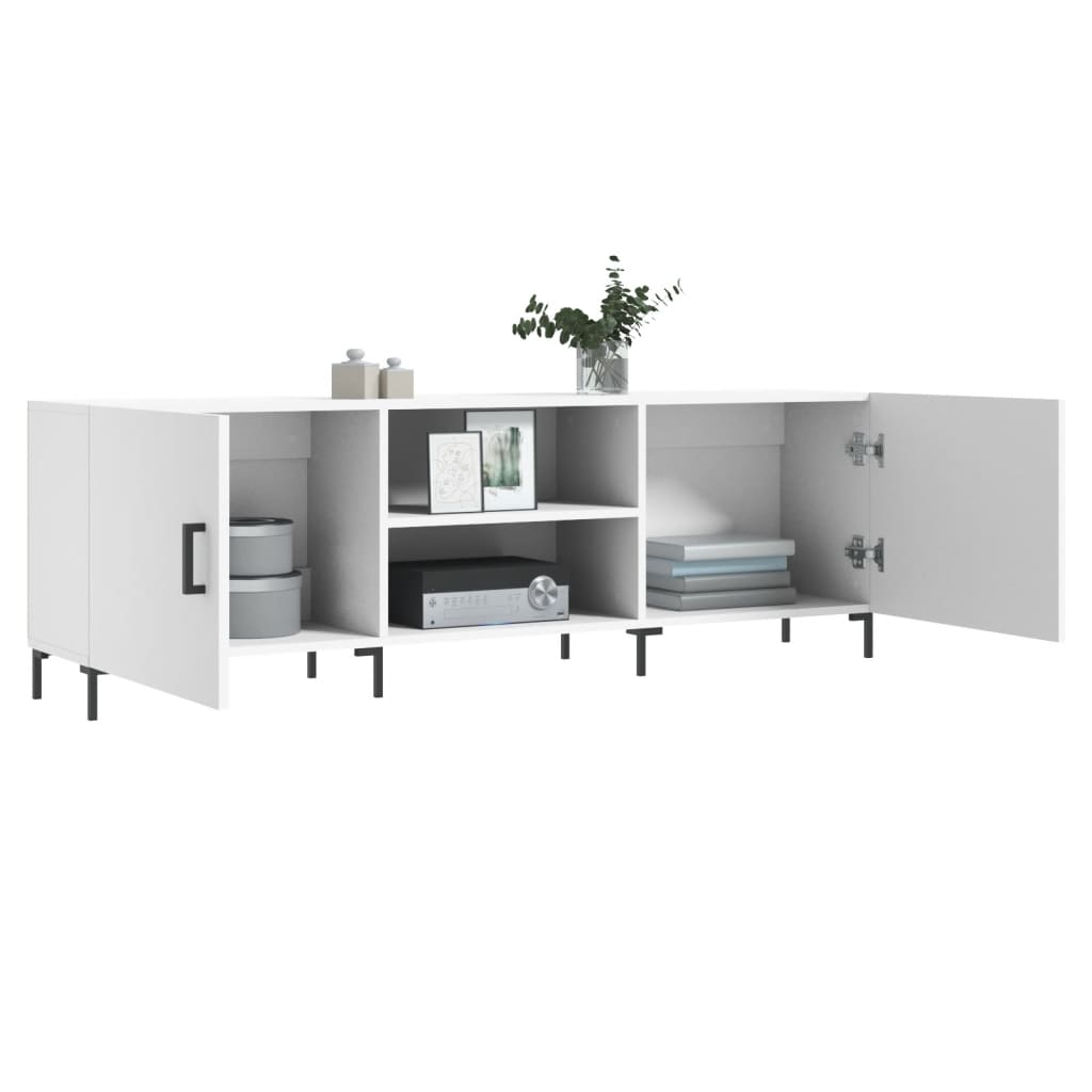 TV Cabinet White 150x30x50 cm Wood Material