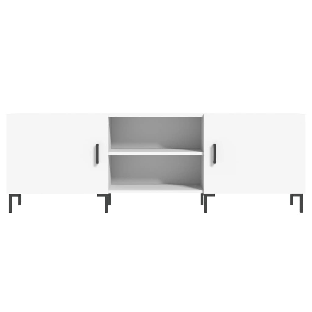 TV Cabinet White 150x30x50 cm Wood Material