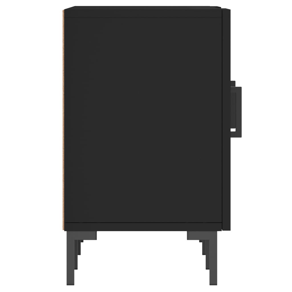 Meuble TV noir 150x30x50 cm en bois