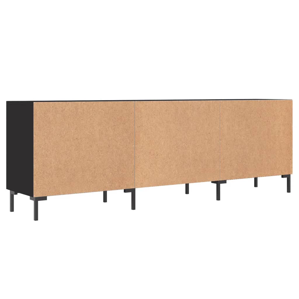 Meuble TV noir 150x30x50 cm en bois
