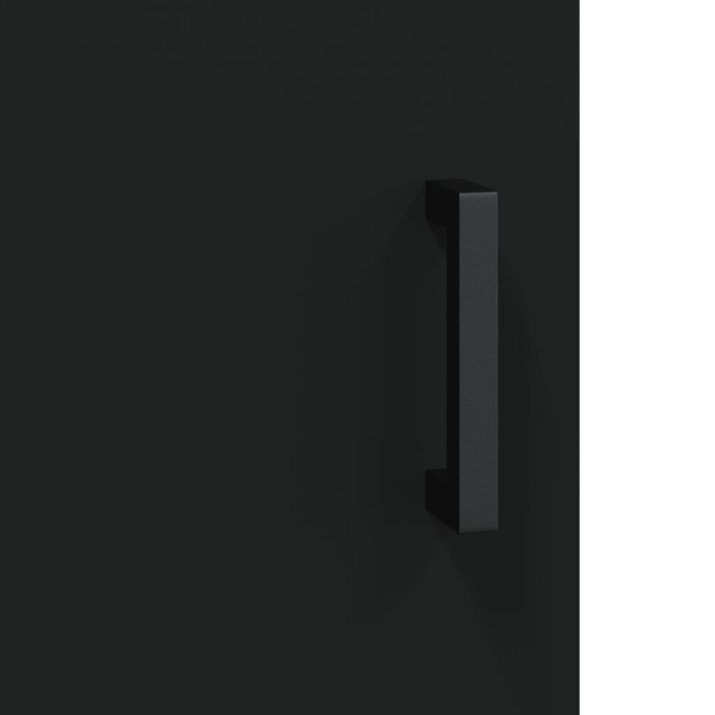 Meuble TV noir 150x30x50 cm en bois