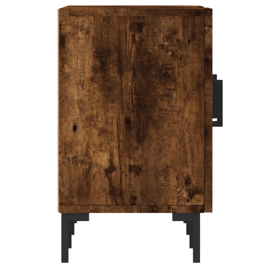 Meuble TV chêne fumé 150x30x50 cm matériau bois