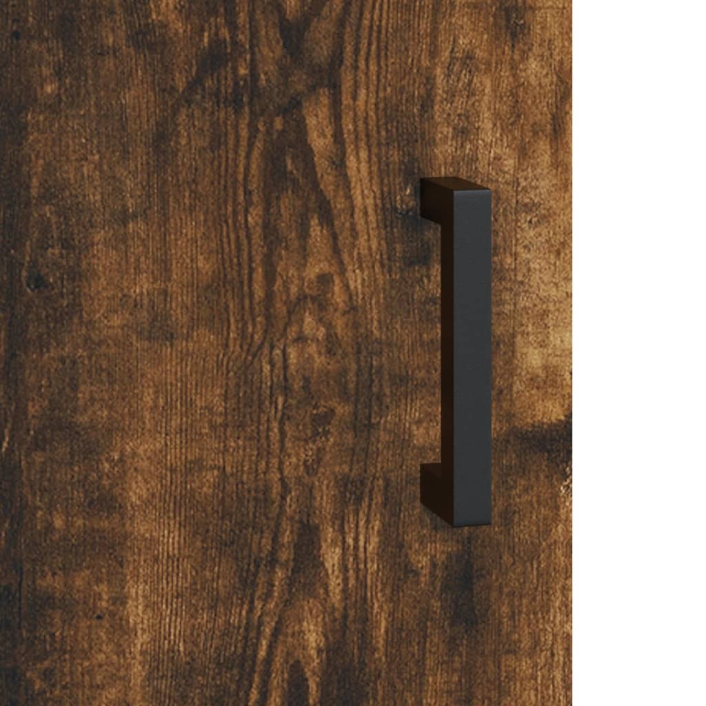 Meuble TV chêne fumé 150x30x50 cm matériau bois