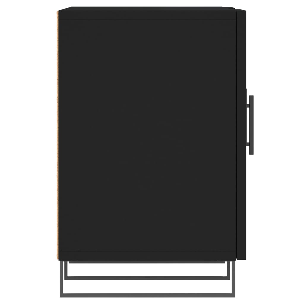 Meuble TV noir 150x30x50 cm en bois