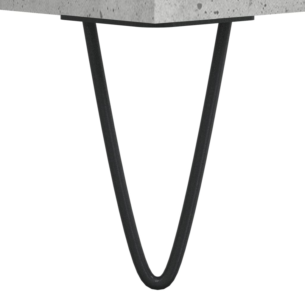 Table basse gris béton 102x50x40 cm en bois