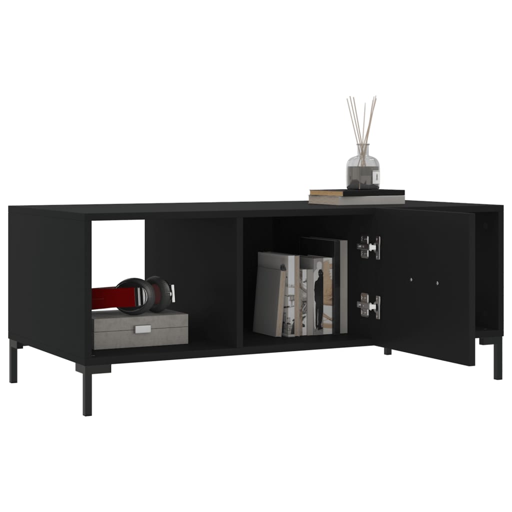 Coffee Table Black 102x50x40 cm Wood Material