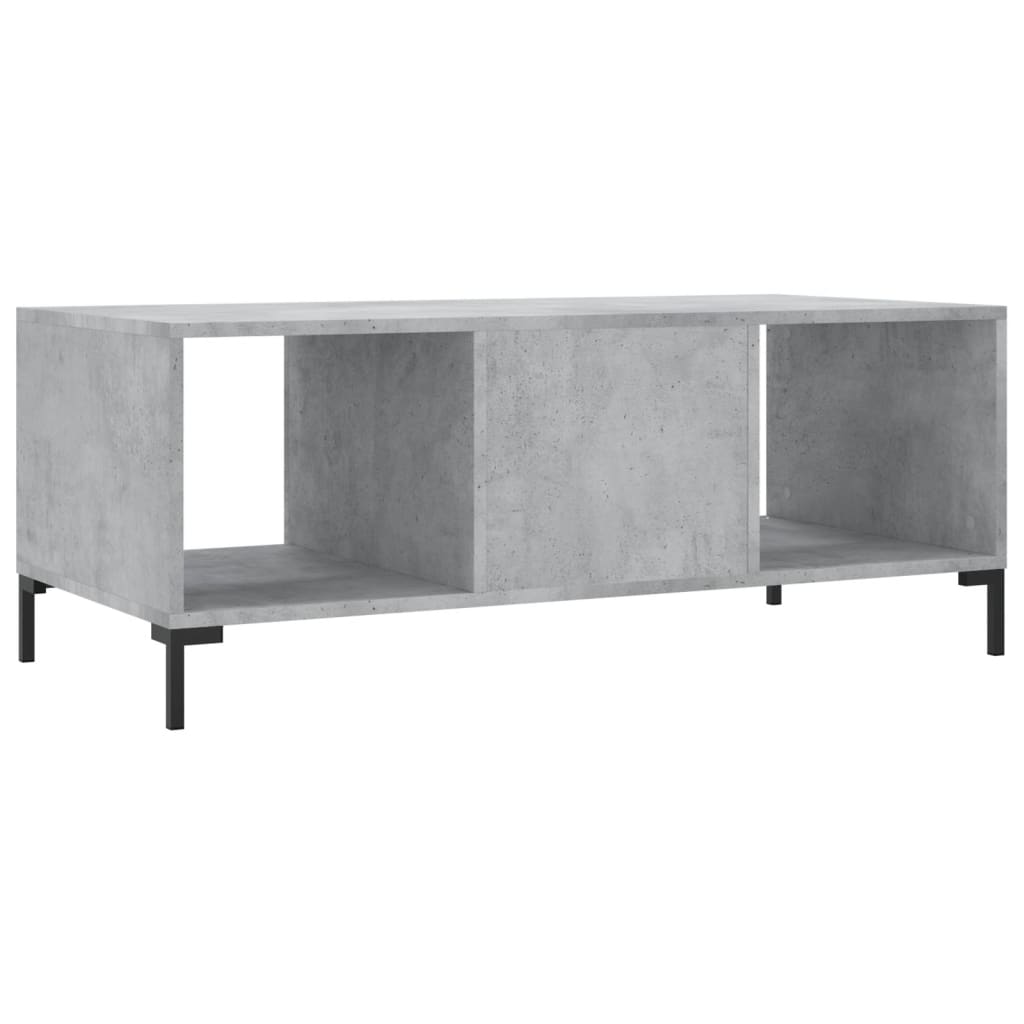 Table basse gris béton 102x50x40 cm en bois