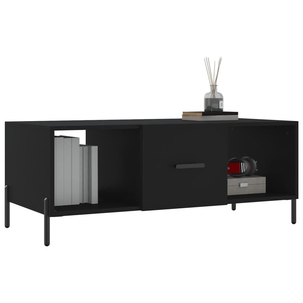 Coffee Table Black 102x50x40 cm Wood Material