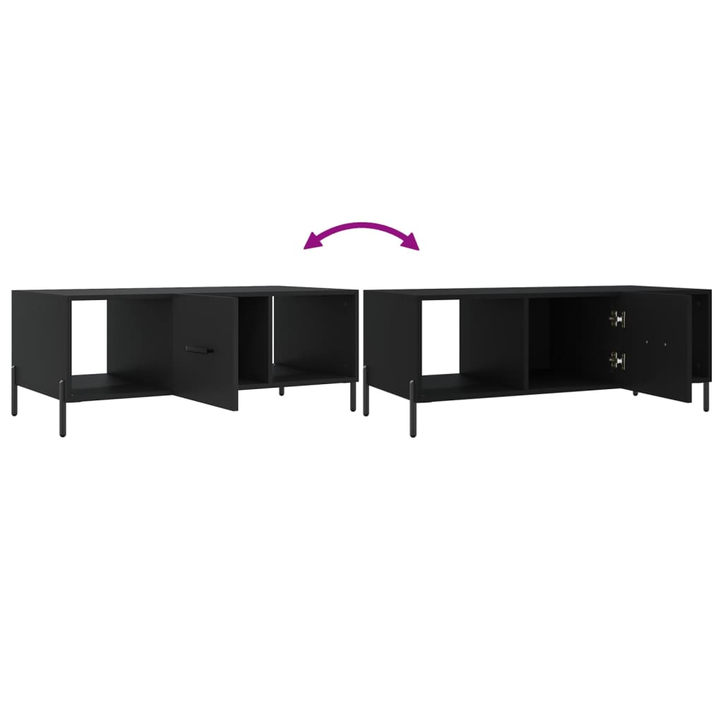 Coffee Table Black 102x50x40 cm Wood Material