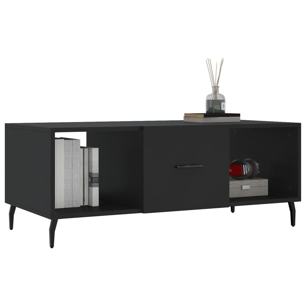 Coffee Table Black 102x50x40 cm Wood Material