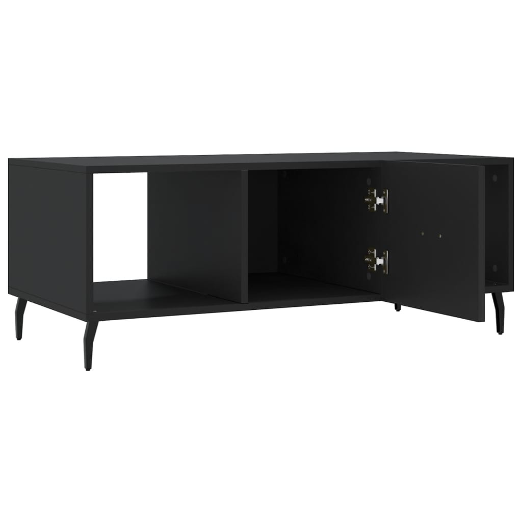 Coffee Table Black 102x50x40 cm Wood Material