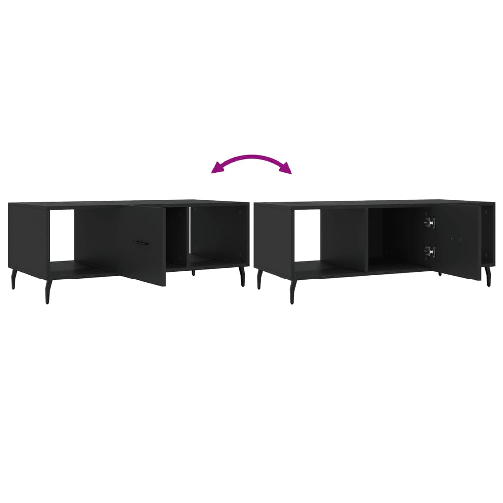 Coffee Table Black 102x50x40 cm Wood Material