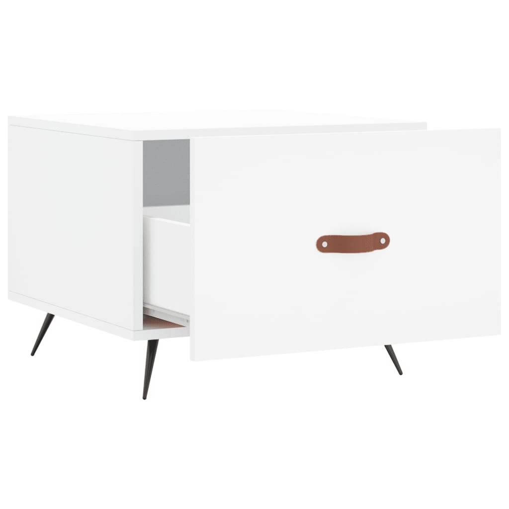 Coffee Tables 2 pcs. White 50x50x40 cm Wood Material
