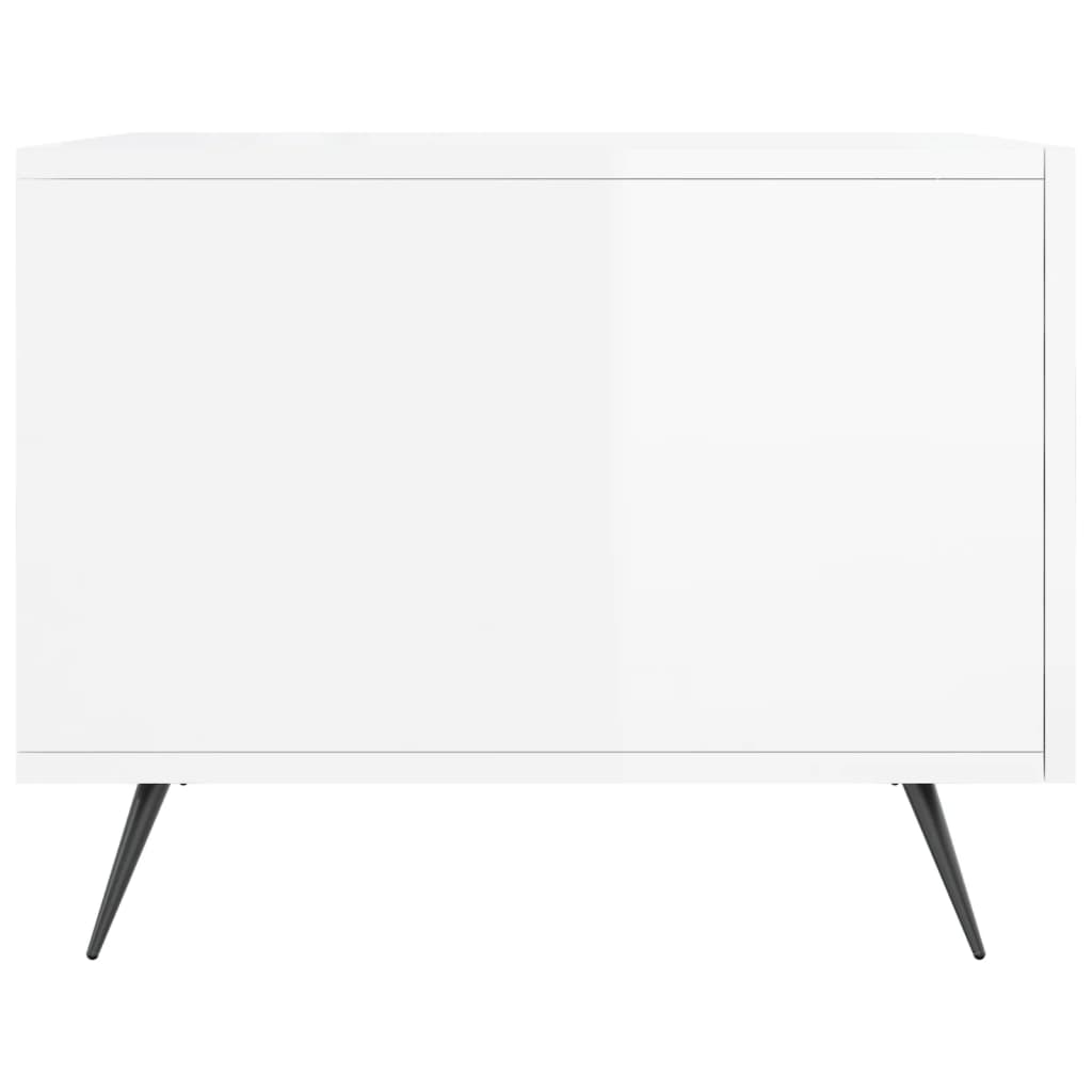 Coffee tables 2 pcs. High gloss white 50x50x40 cm wood material