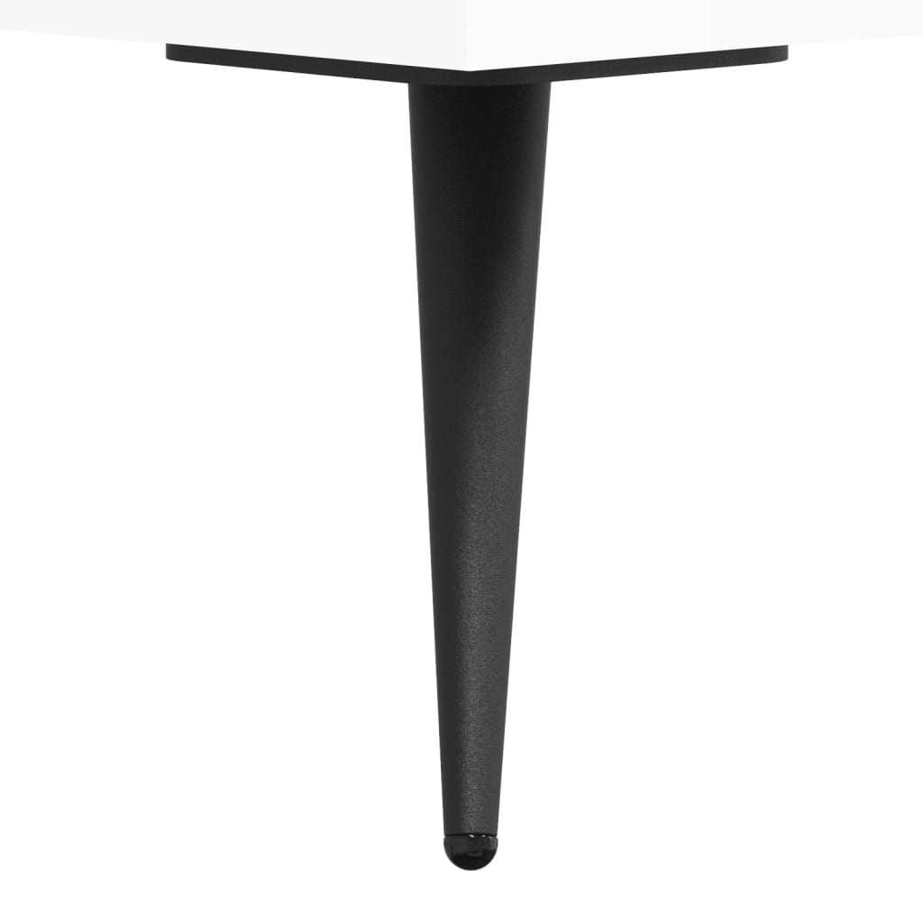 Coffee tables 2 pcs. High gloss white 50x50x40 cm wood material