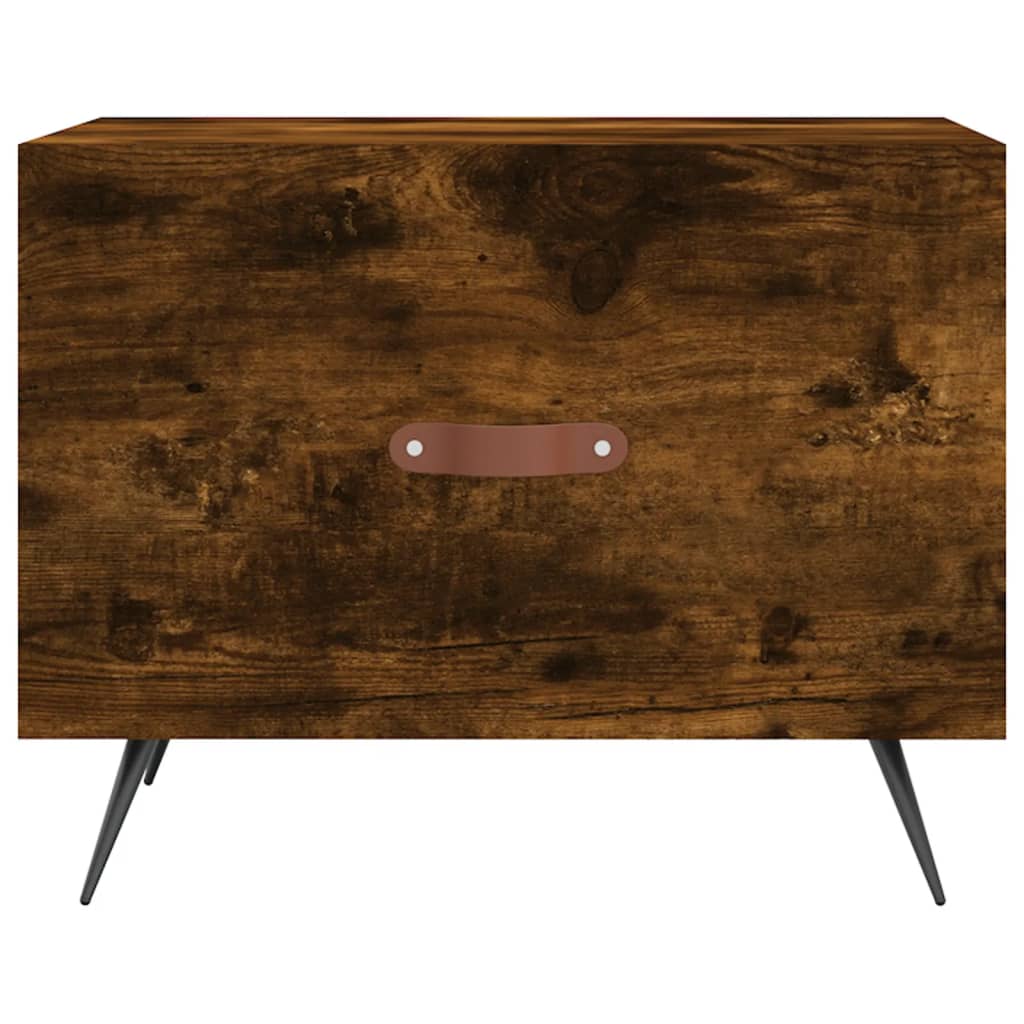 Coffee table smoked oak 50x50x40 cm wood material
