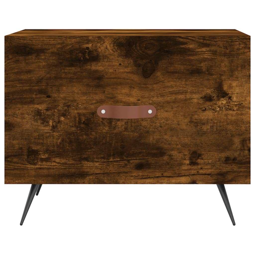 Coffee tables 2 pcs. Smoked oak 50x50x40 cm wood material