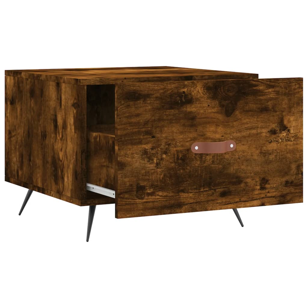 Coffee tables 2 pcs. Smoked oak 50x50x40 cm wood material