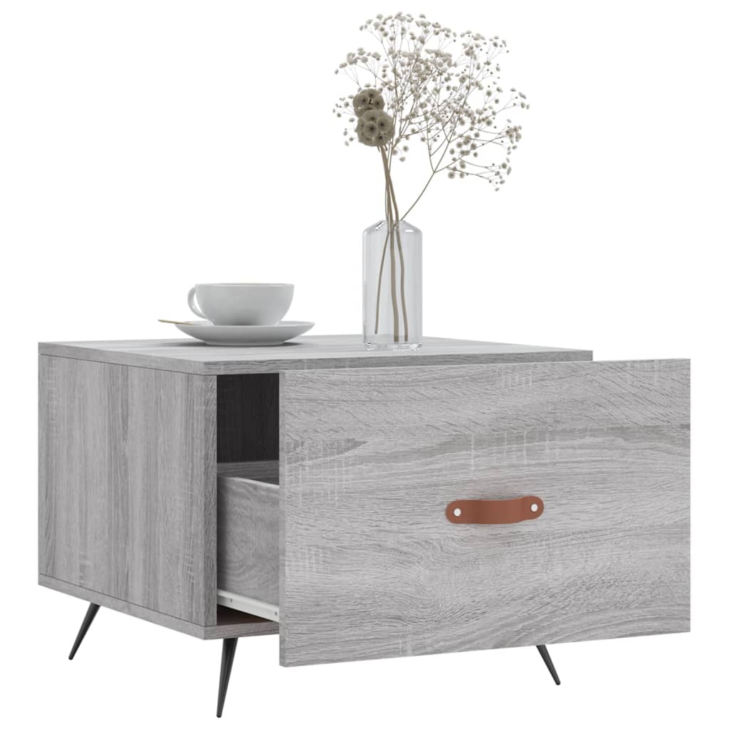 Coffee Tables 2 pcs. Gray Sonoma 50x50x40 cm Wood Material